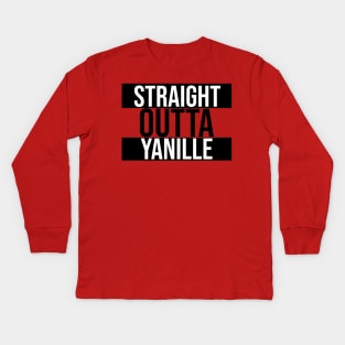 Straight Outta Yanille Kids Long Sleeve T-Shirt